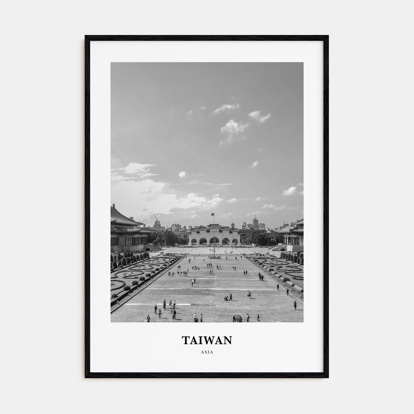 Taiwan Portrait B&W Poster
