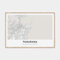 Tamarama Map Landscape Poster