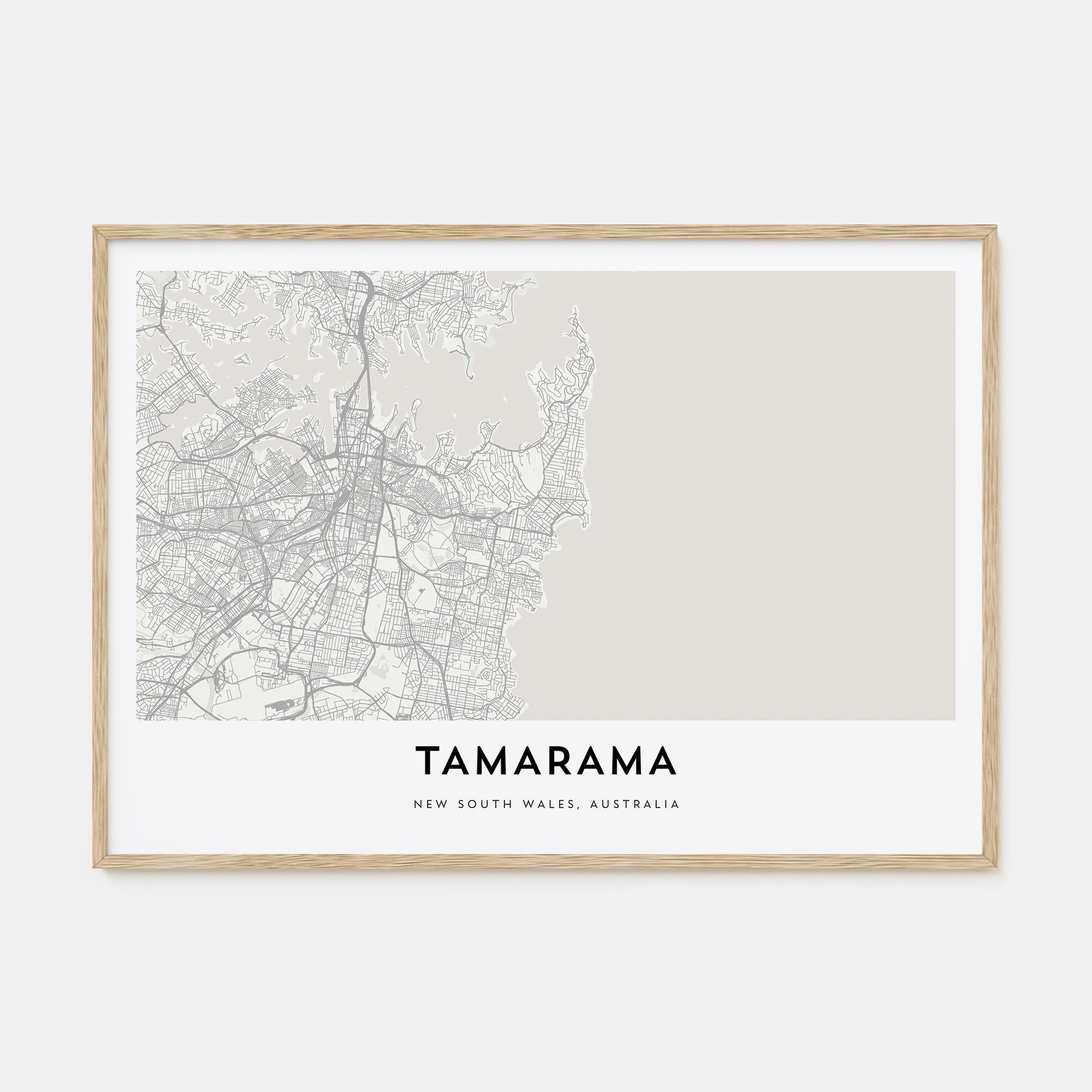 Tamarama Map Landscape Poster