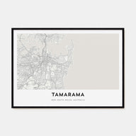 Tamarama Map Landscape Poster