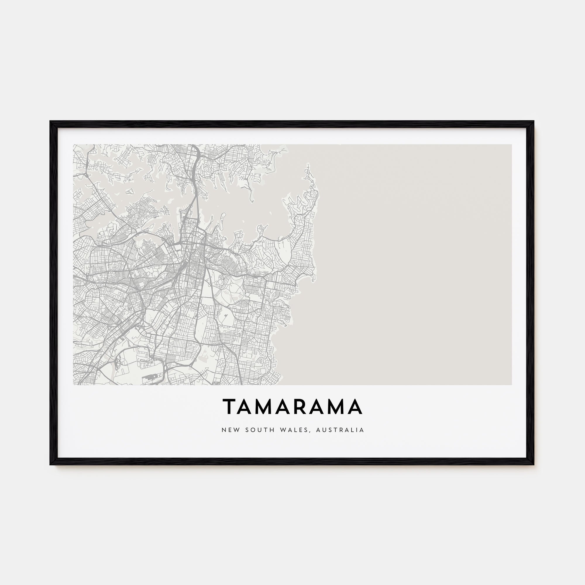 Tamarama Map Landscape Poster
