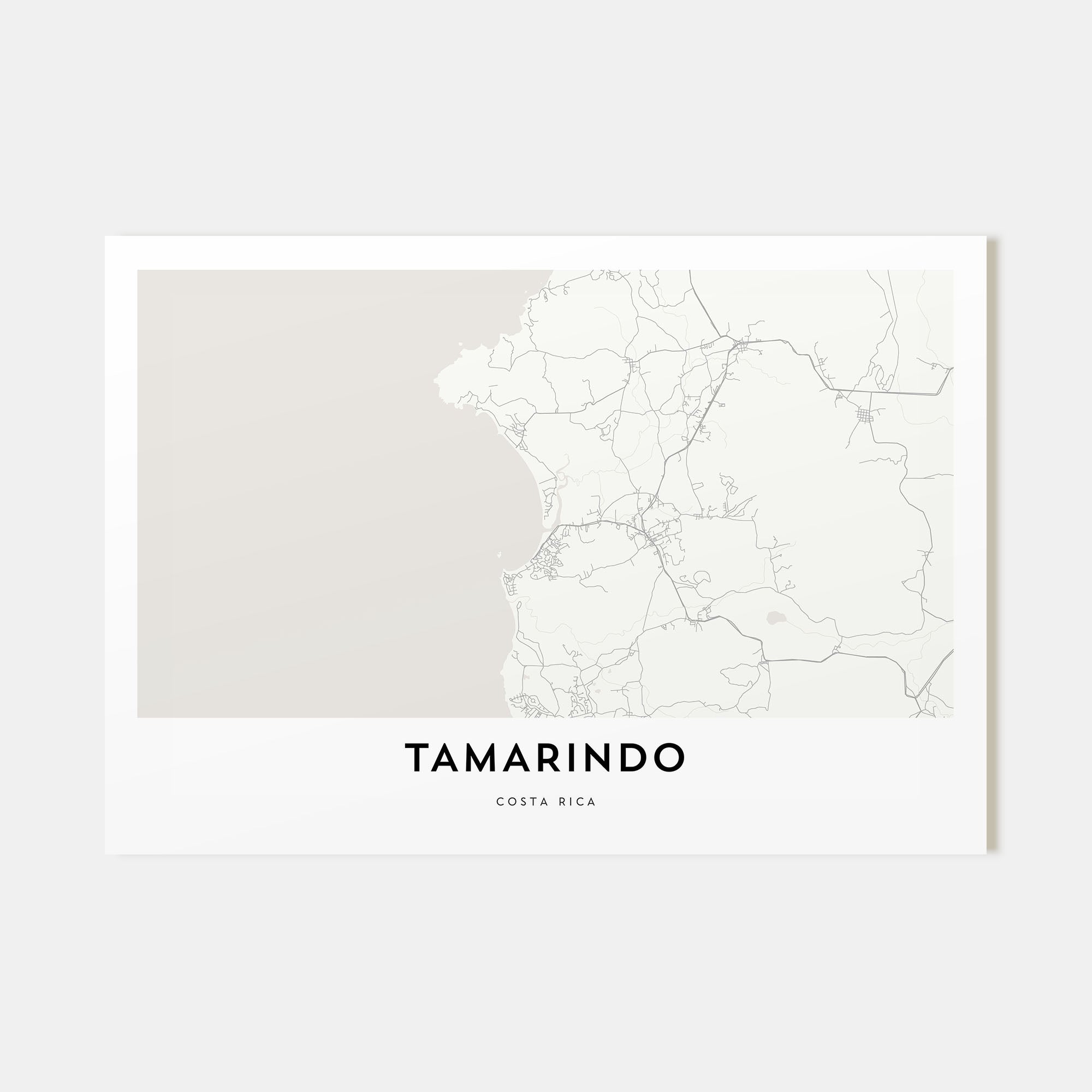 Tamarindo Map Landscape Poster
