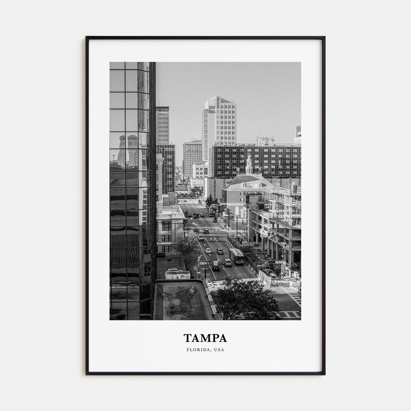 Tampa Portrait B&W No 2 Poster