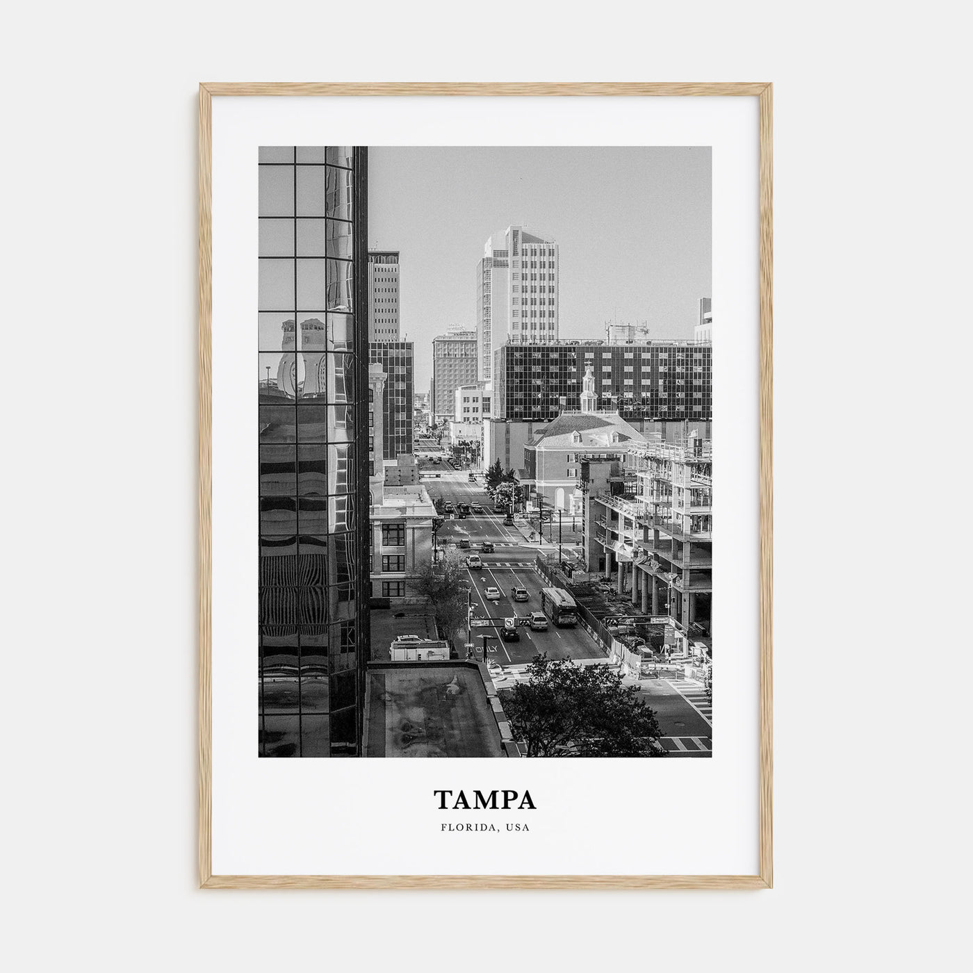 Tampa Portrait B&W No 2 Poster