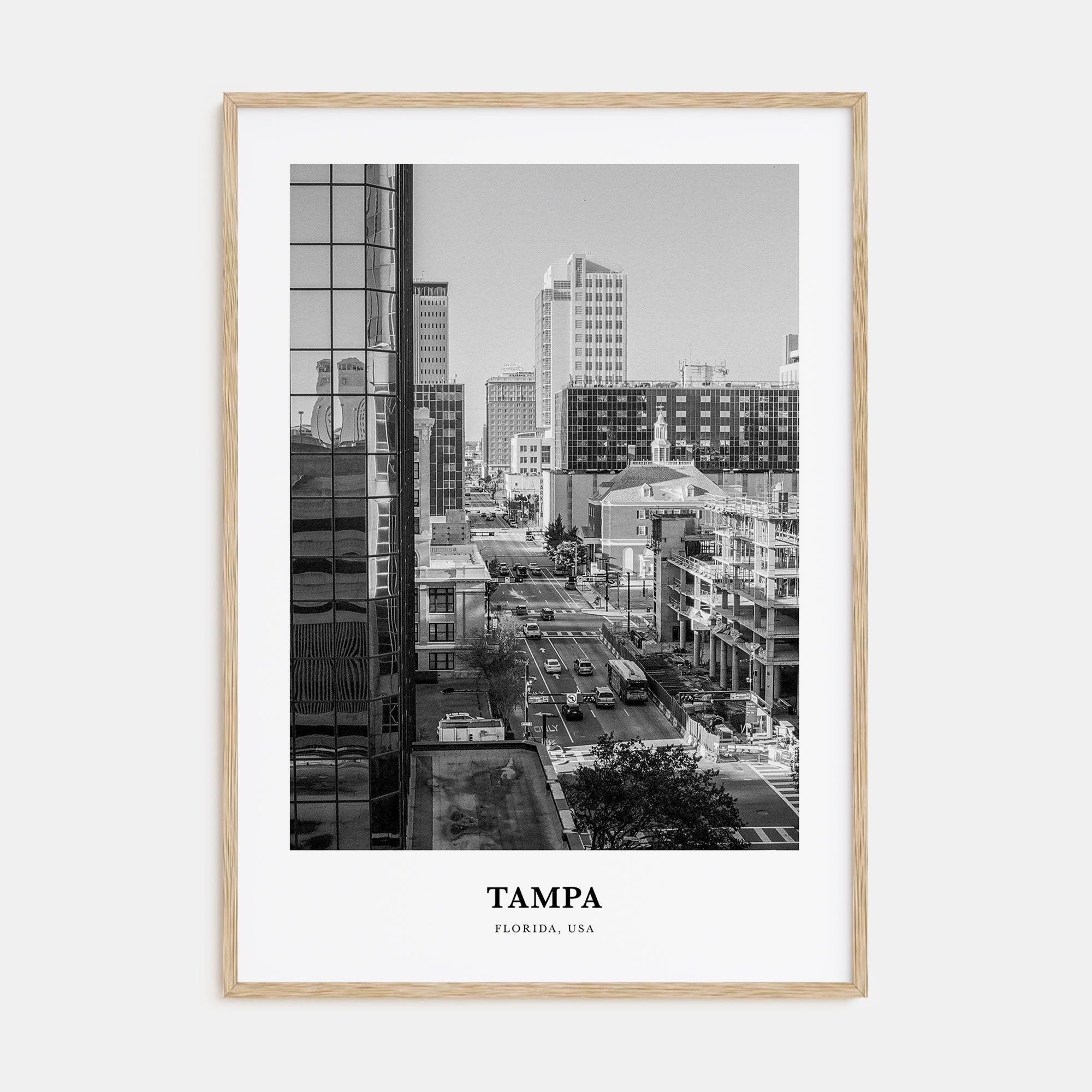 Tampa Portrait B&W No 2 Poster