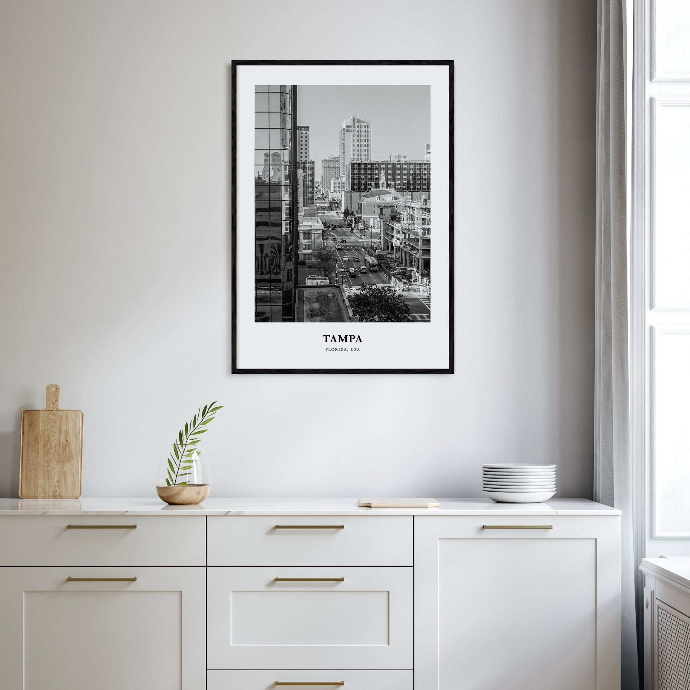 Tampa Portrait B&W No 2 Poster