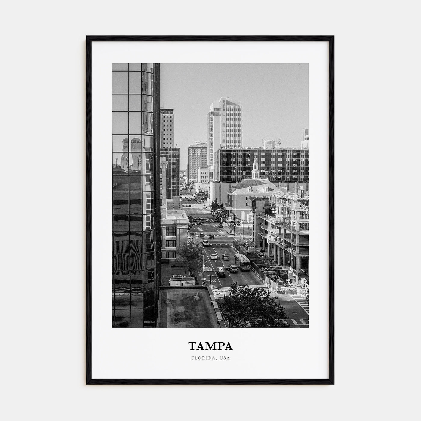 Tampa Portrait B&W No 2 Poster