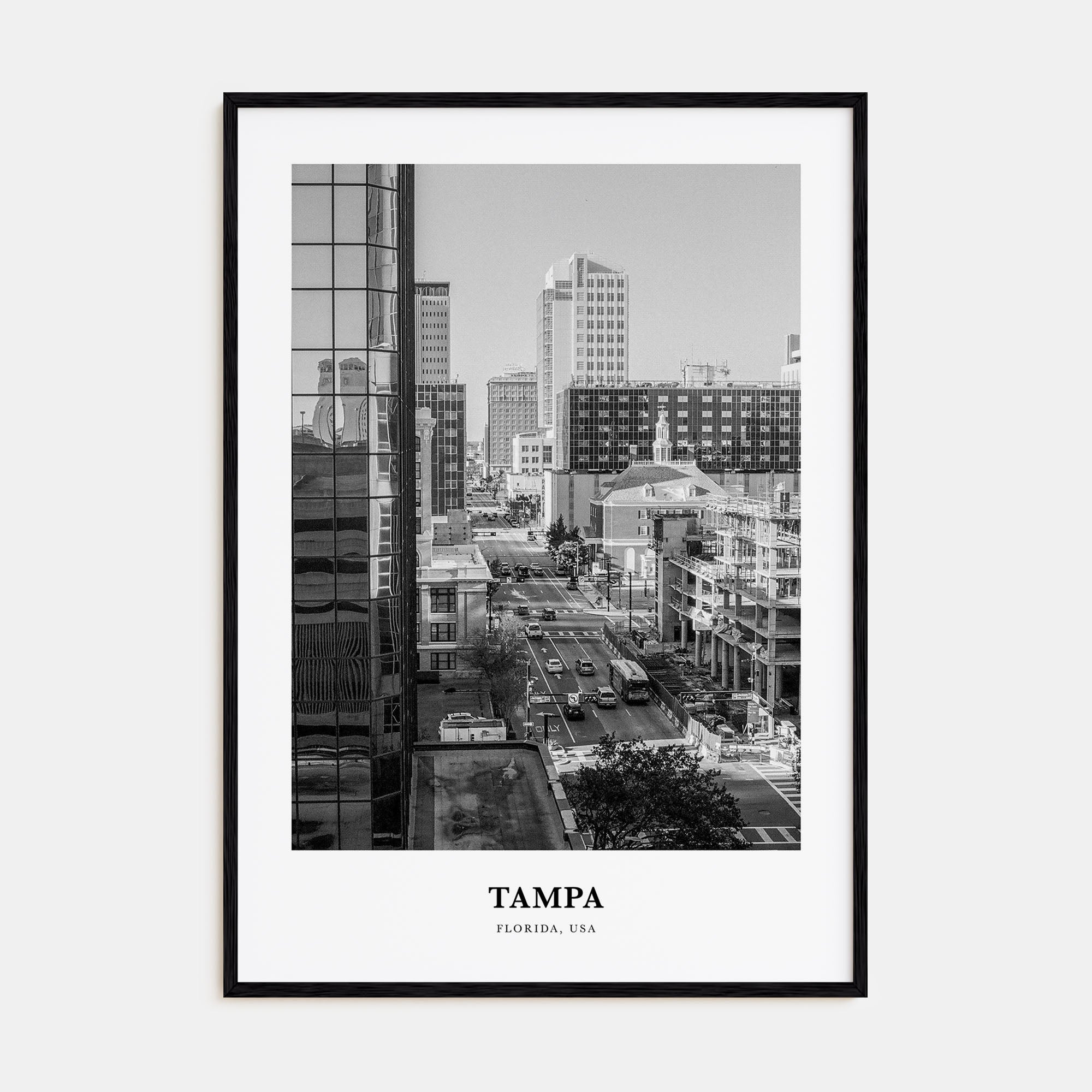 Tampa Portrait B&W No 2 Poster