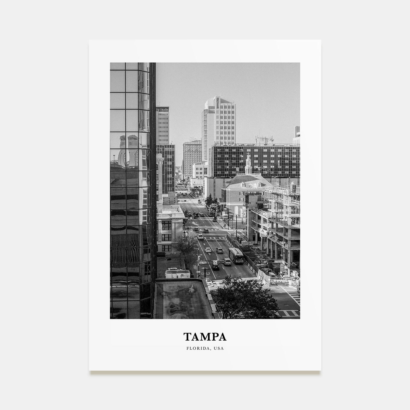 Tampa Portrait B&W No 2 Poster