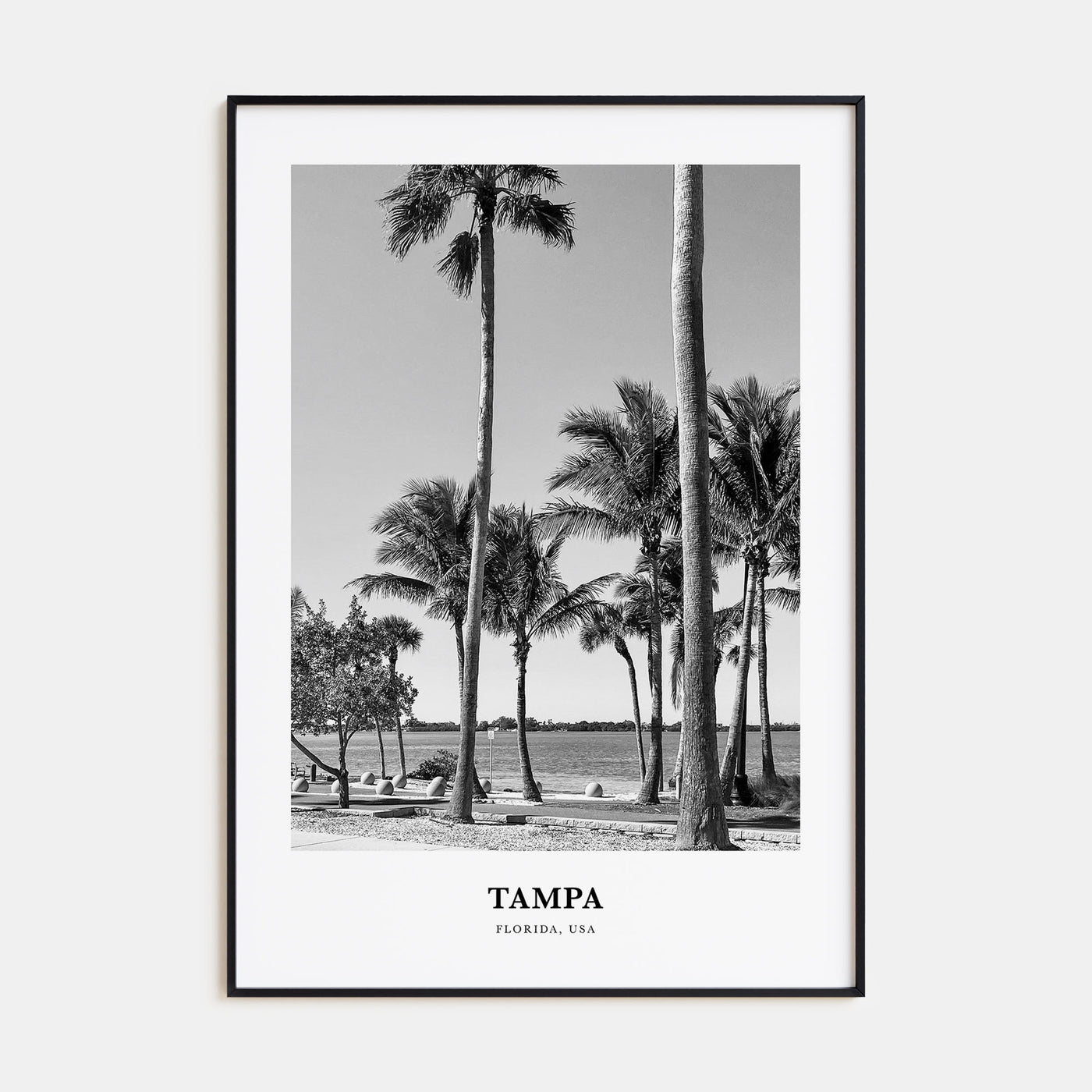 Tampa Portrait B&W No 3 Poster