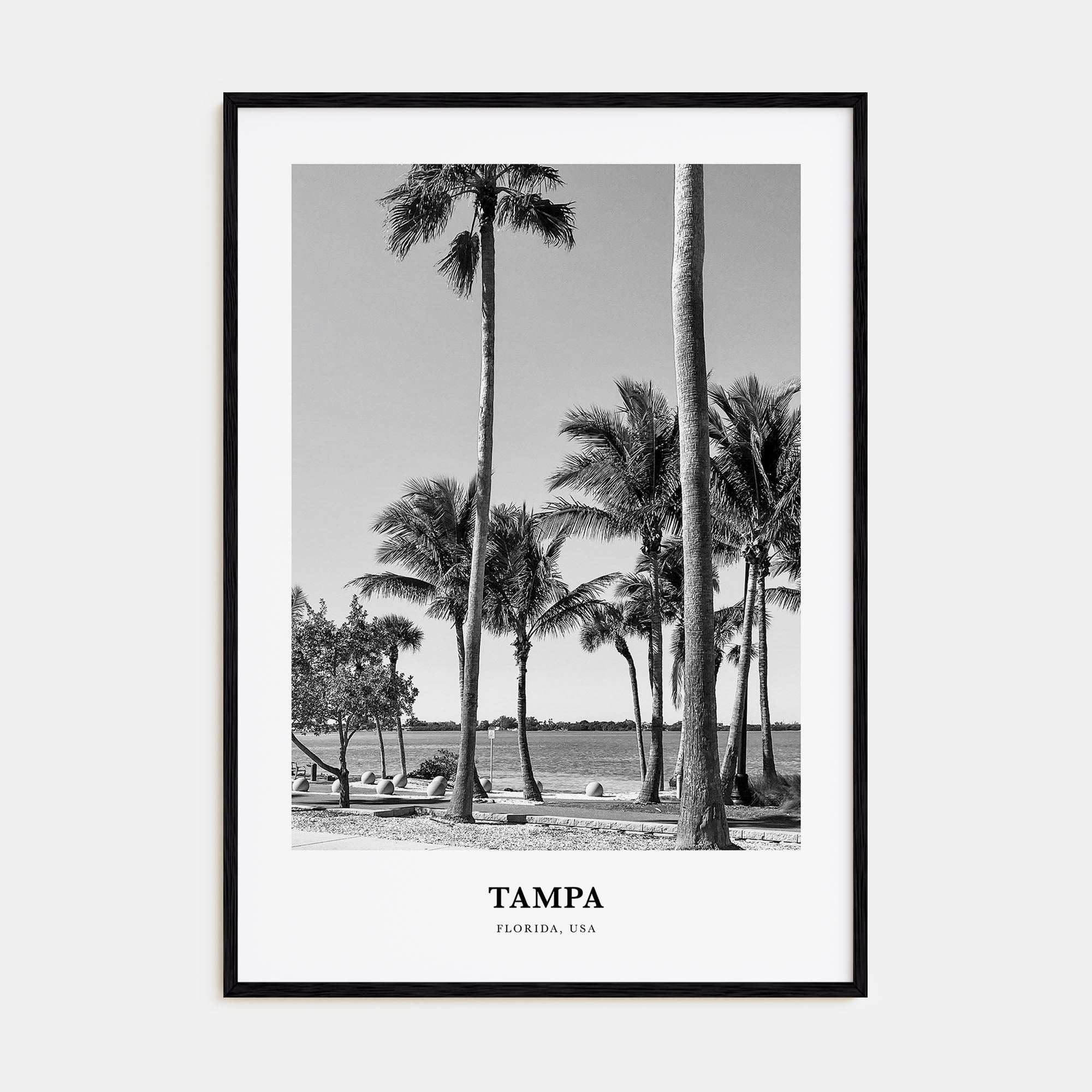 Tampa Portrait B&W No 3 Poster