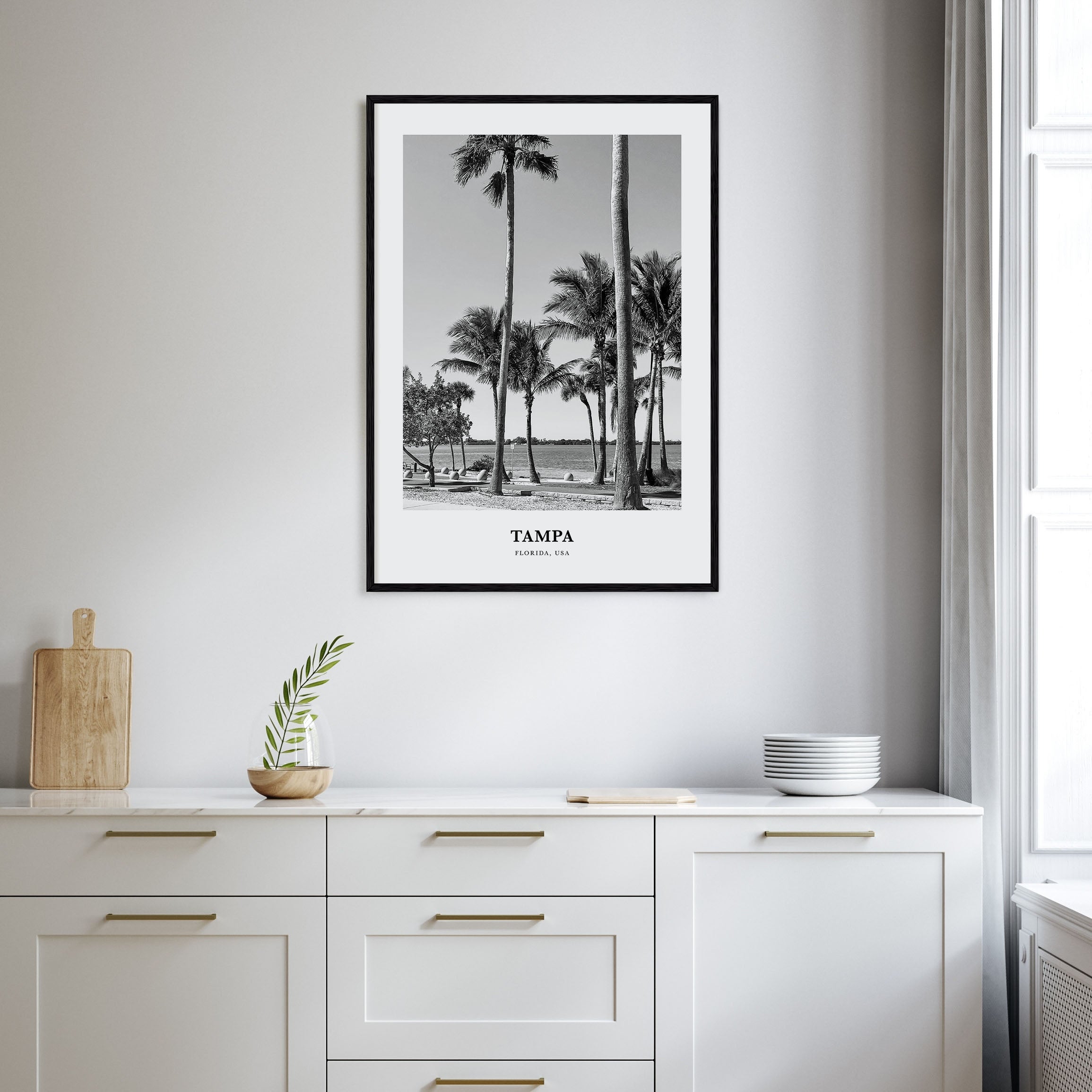 Tampa Portrait B&W No 3 Poster