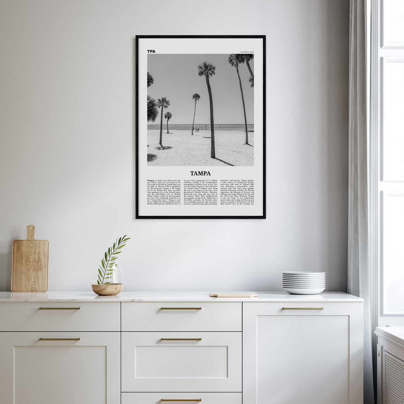 Tampa Travel B&W No 2 Poster