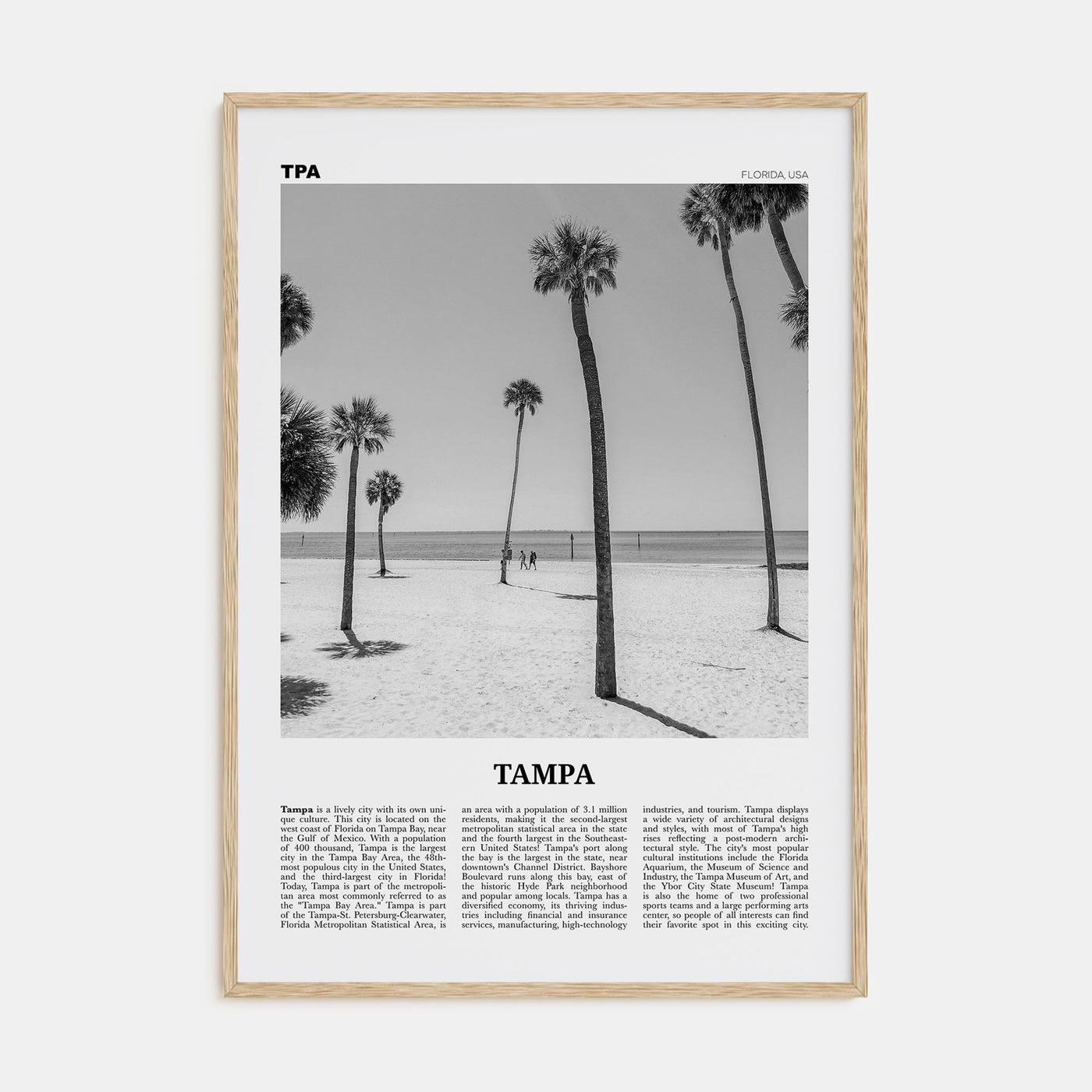 Tampa Travel B&W No 2 Poster