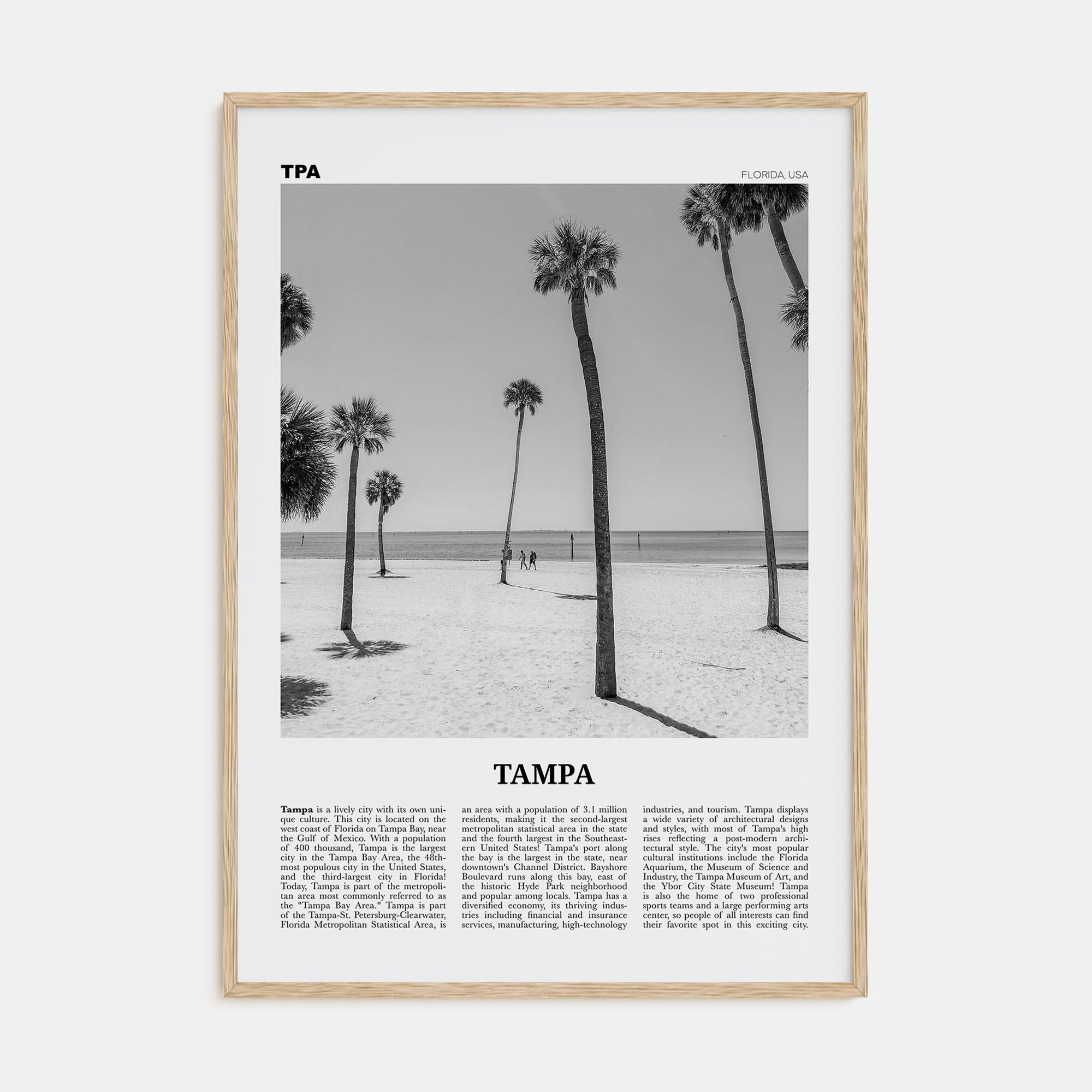 Tampa Travel B&W No 2 Poster