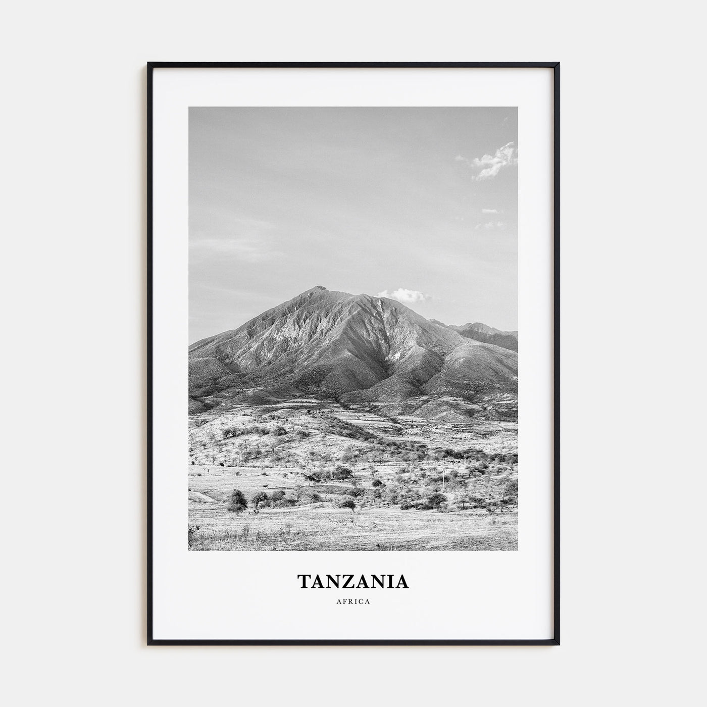 Tanzania Portrait B&W Poster