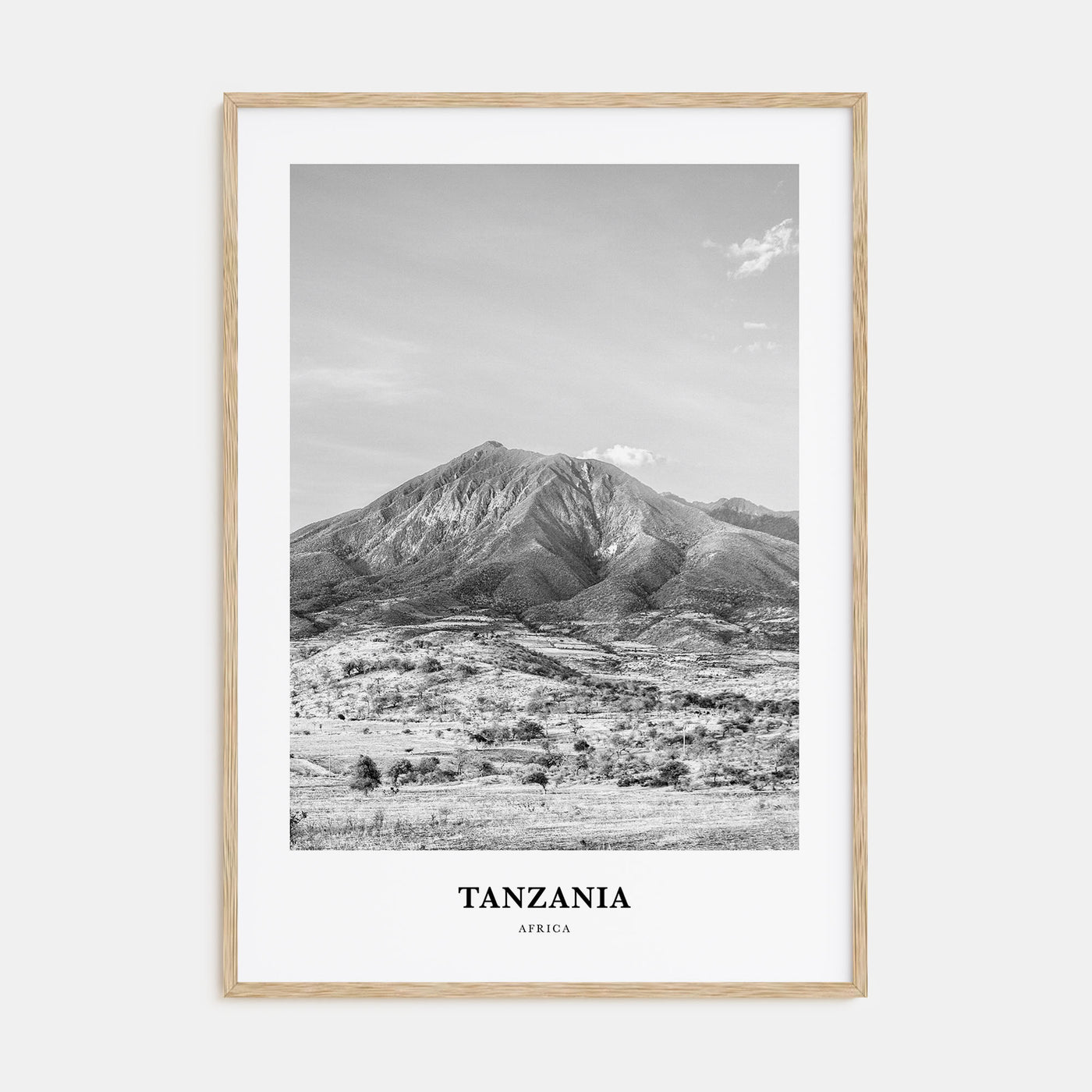 Tanzania Portrait B&W Poster
