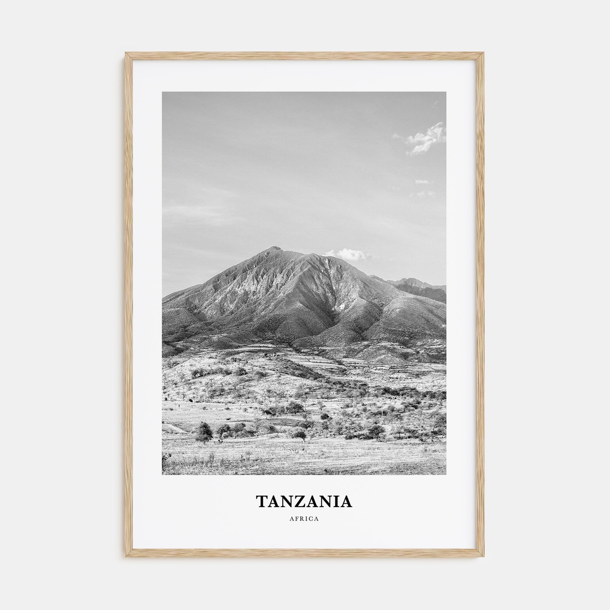 Tanzania Portrait B&W Poster