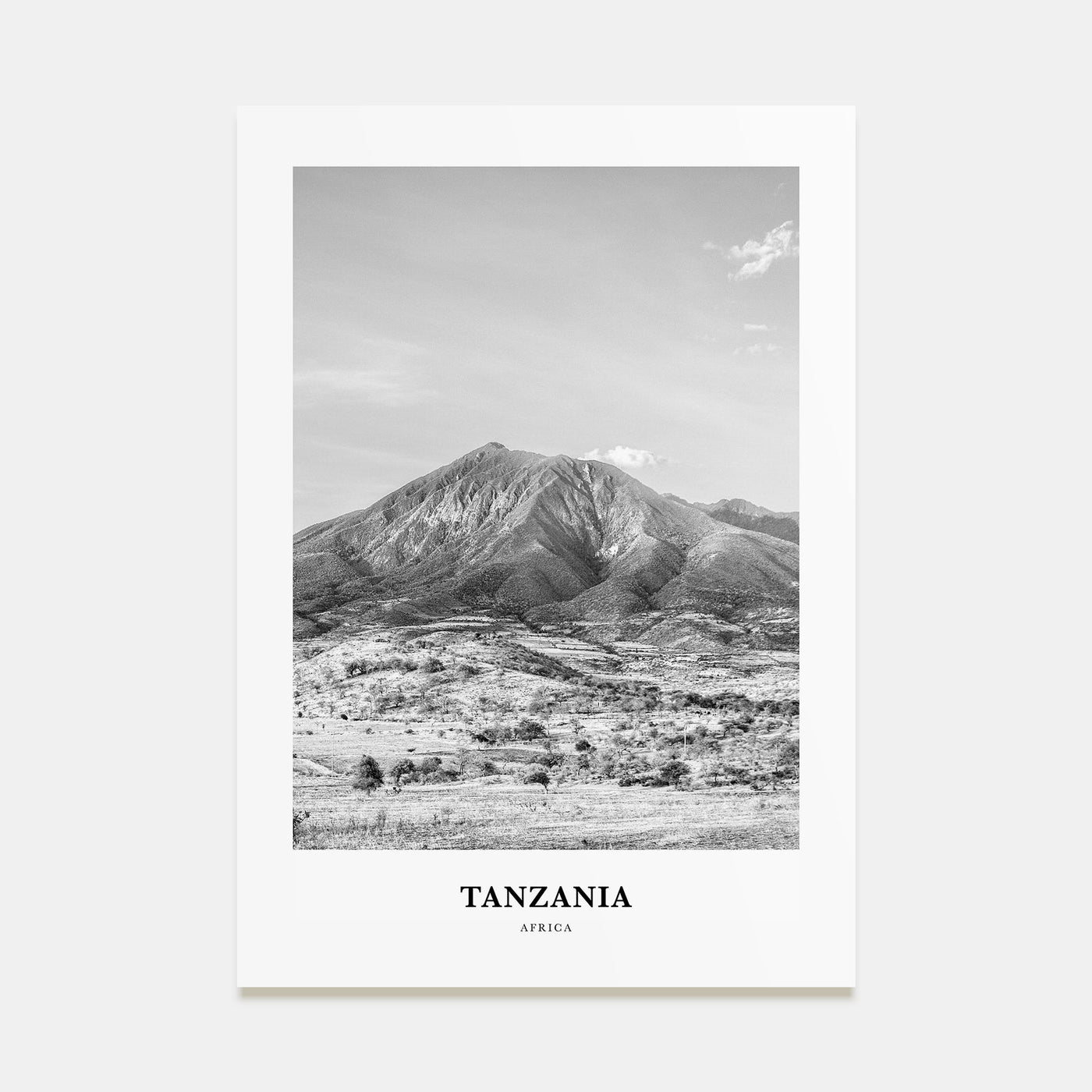 Tanzania Portrait B&W Poster