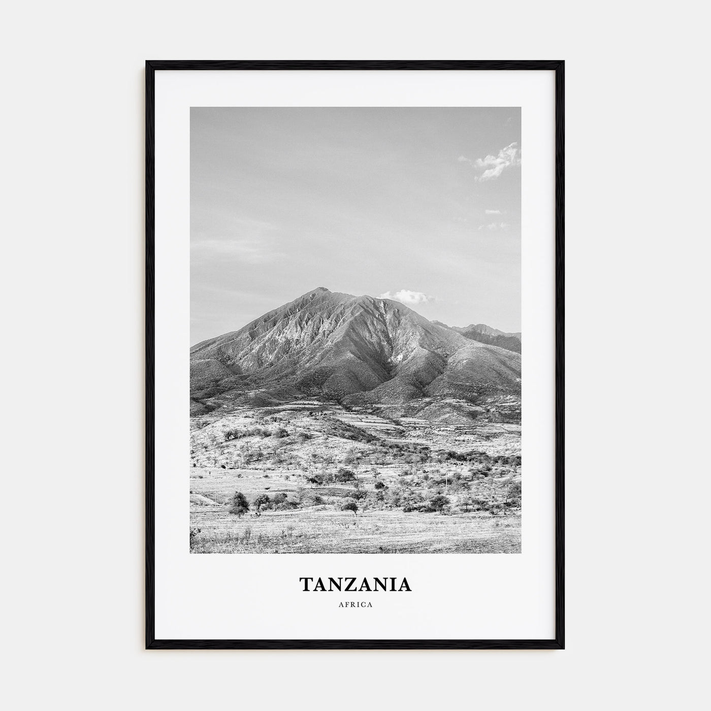 Tanzania Portrait B&W Poster