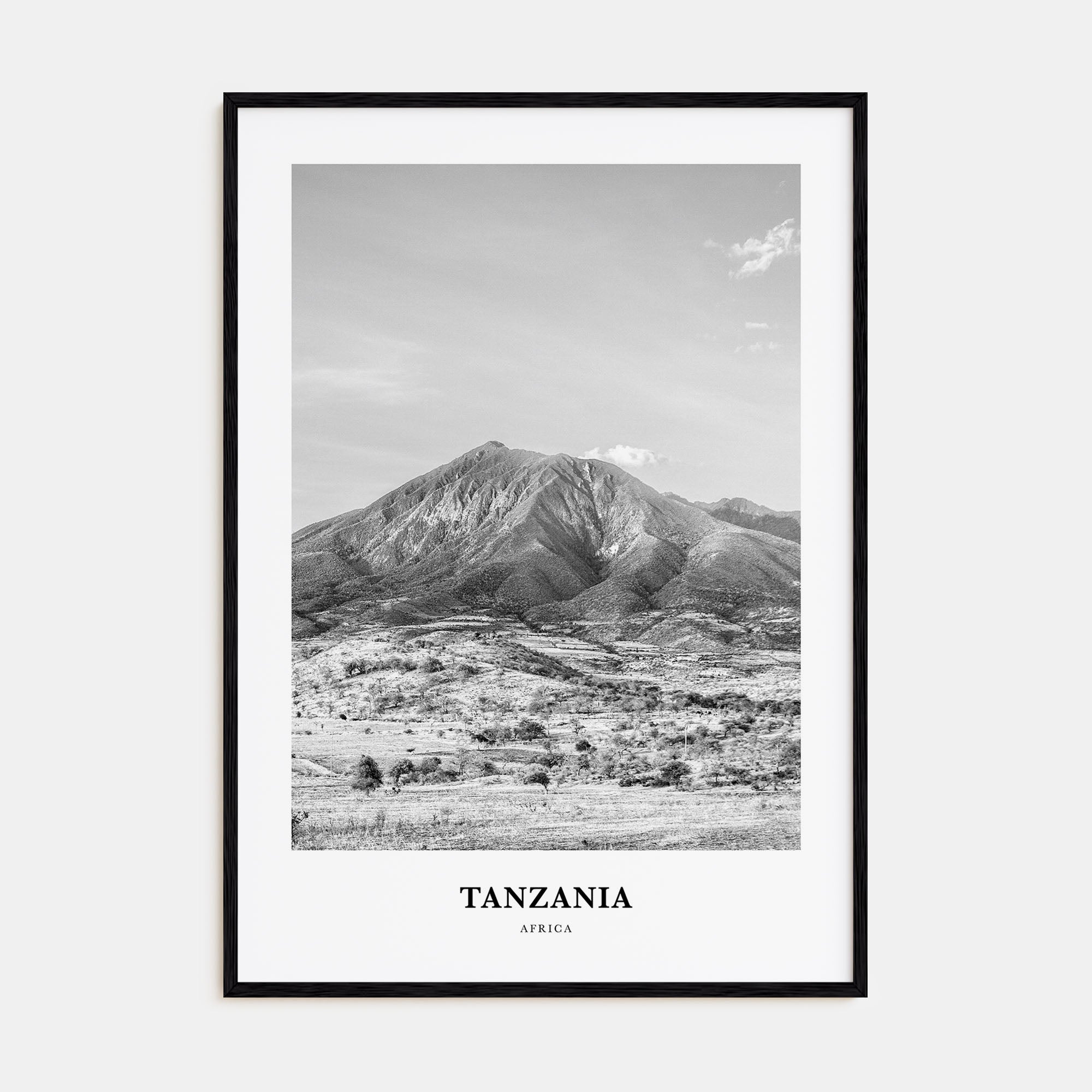 Tanzania Portrait B&W Poster