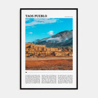 Taos Pueblo Travel Color Poster