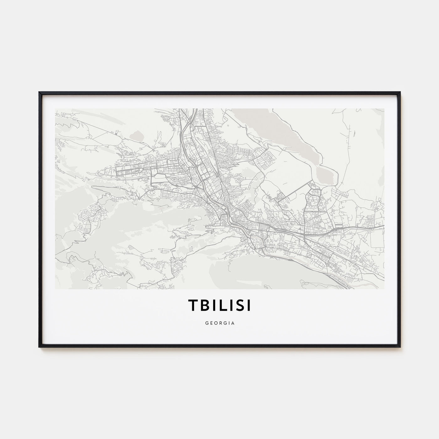 Tbilisi Map Landscape Poster