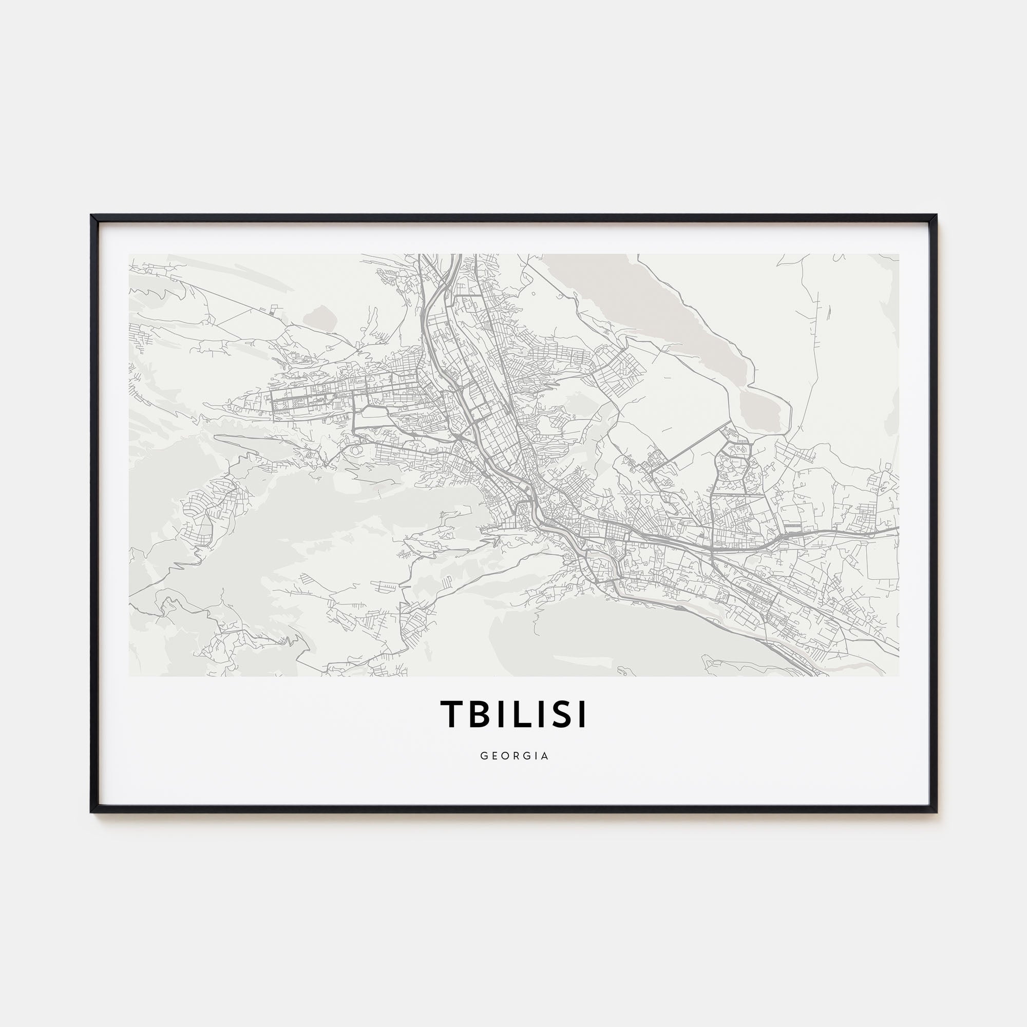 Tbilisi Map Landscape Poster
