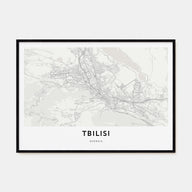 Tbilisi Map Landscape Poster