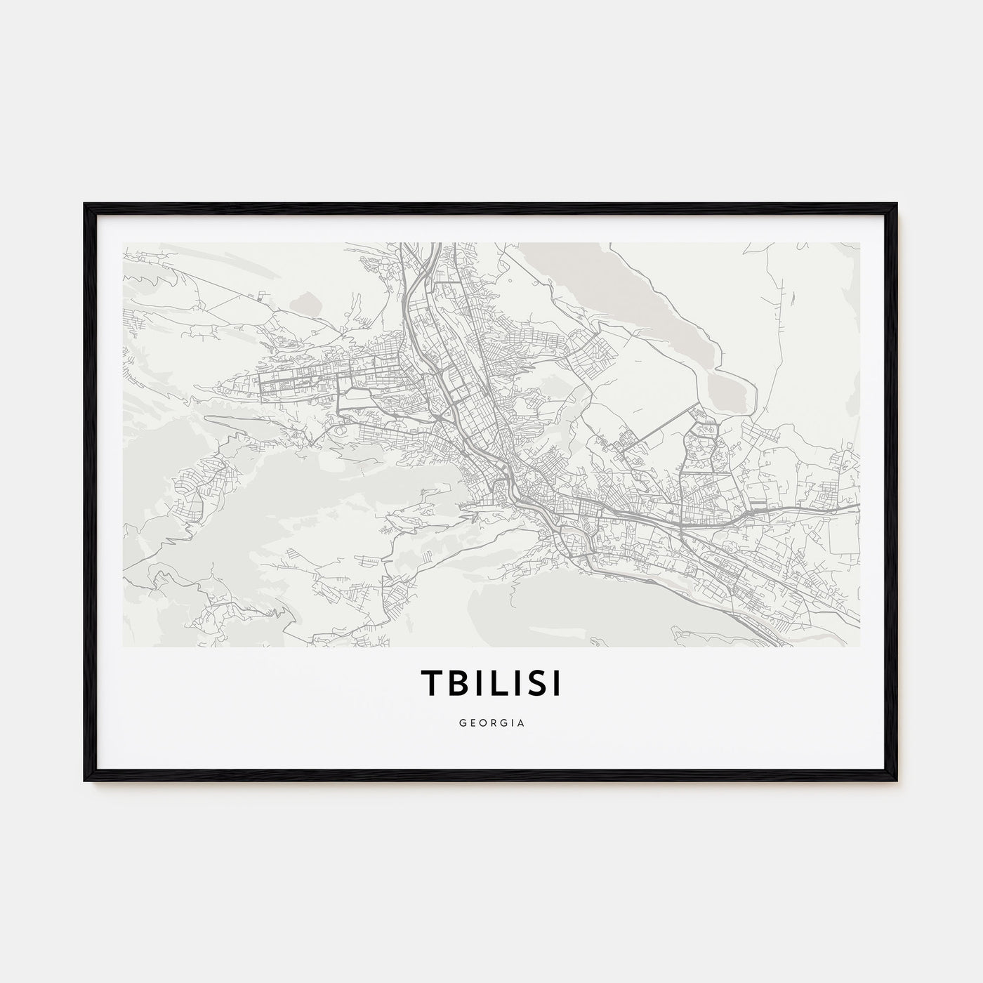 Tbilisi Map Landscape Poster
