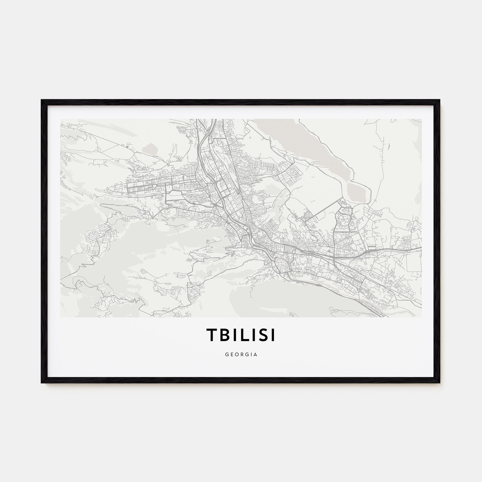 Tbilisi Map Landscape Poster