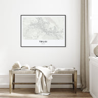 Tbilisi Map Landscape Poster
