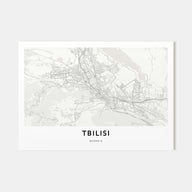 Tbilisi Map Landscape Poster