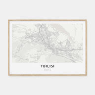Tbilisi Map Landscape Poster