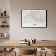 Tbilisi Map Landscape Poster