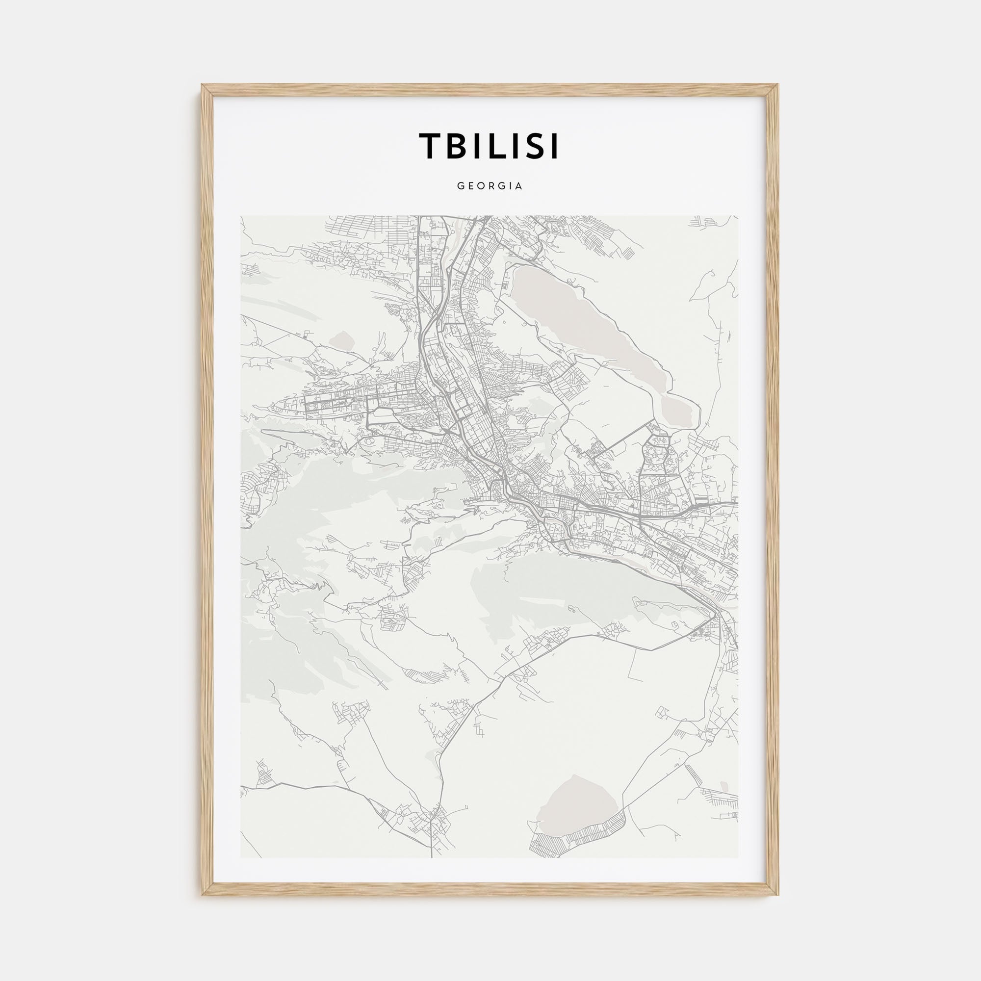 Tbilisi Map Portrait Poster