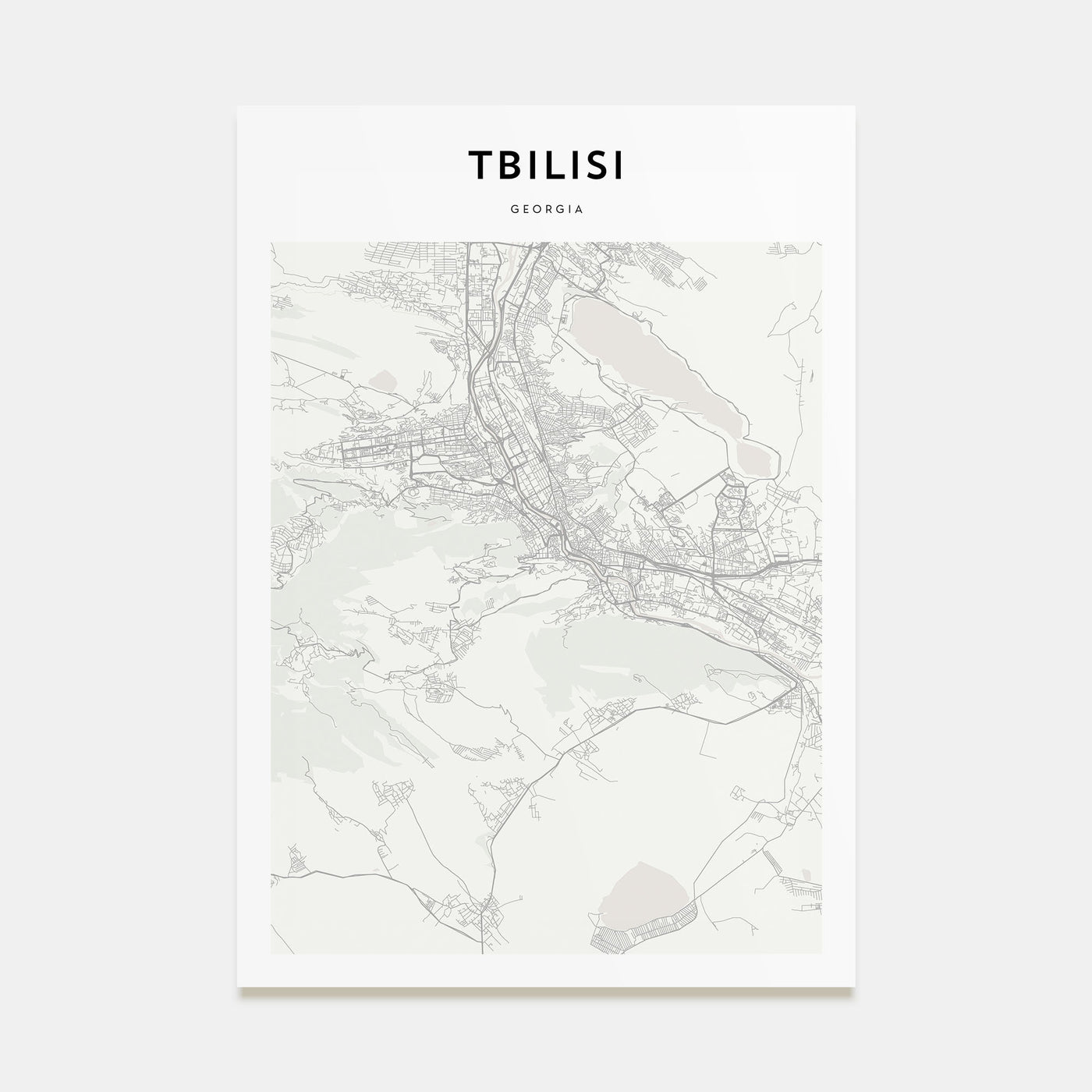 Tbilisi Map Portrait Poster