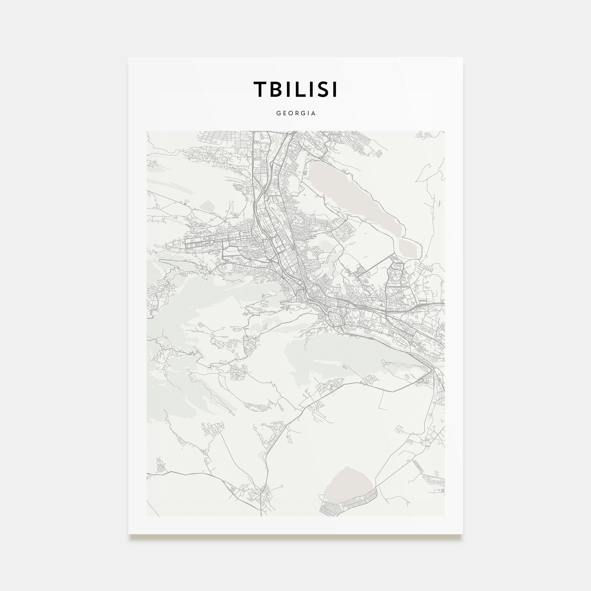 Tbilisi Map Portrait Poster