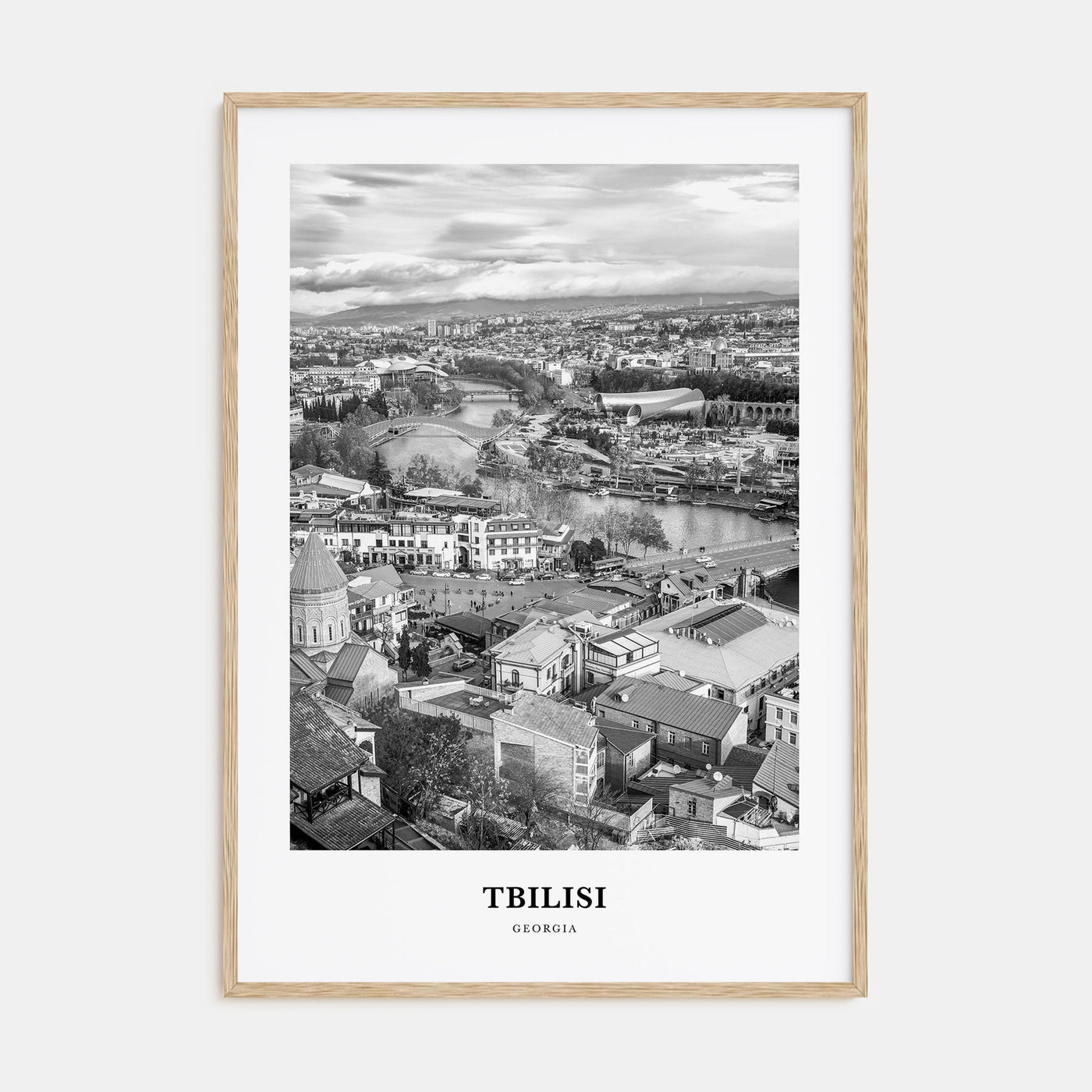 Tbilisi Portrait B&W Poster