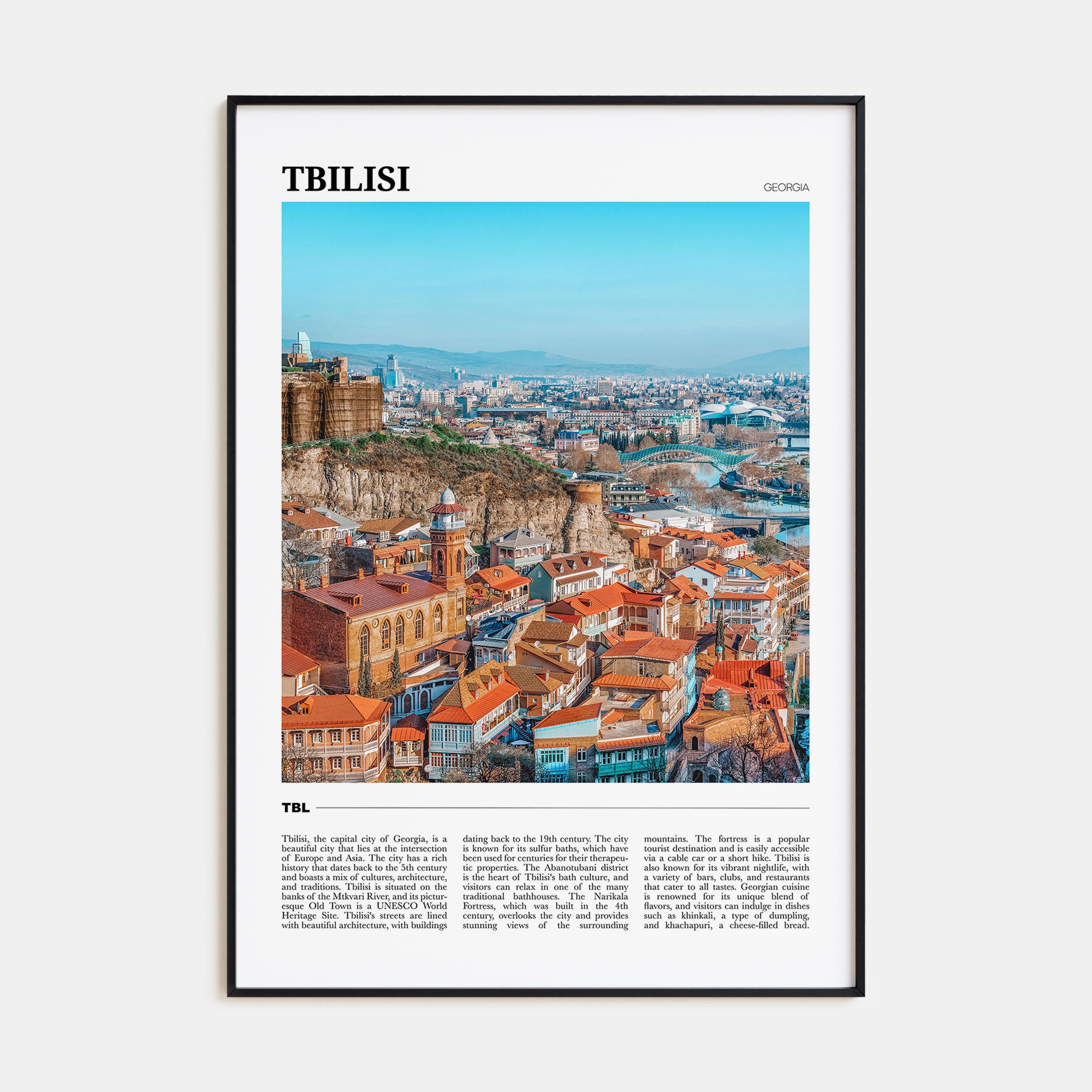 Tbilisi Travel Color Poster