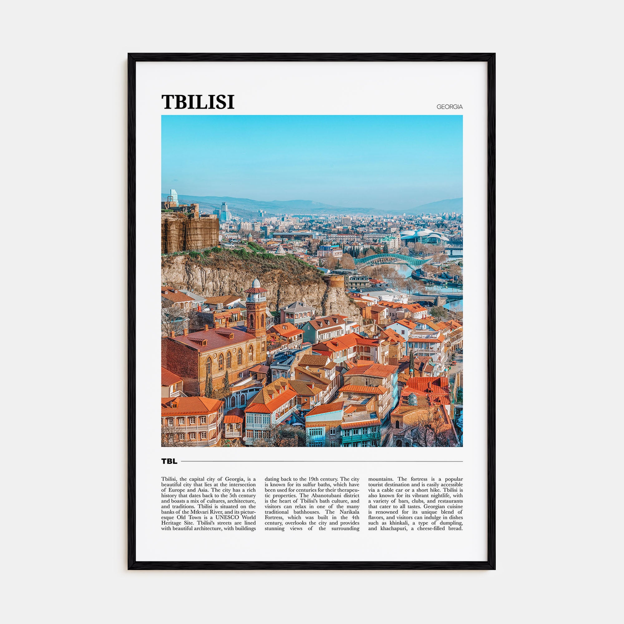 Tbilisi Travel Color Poster