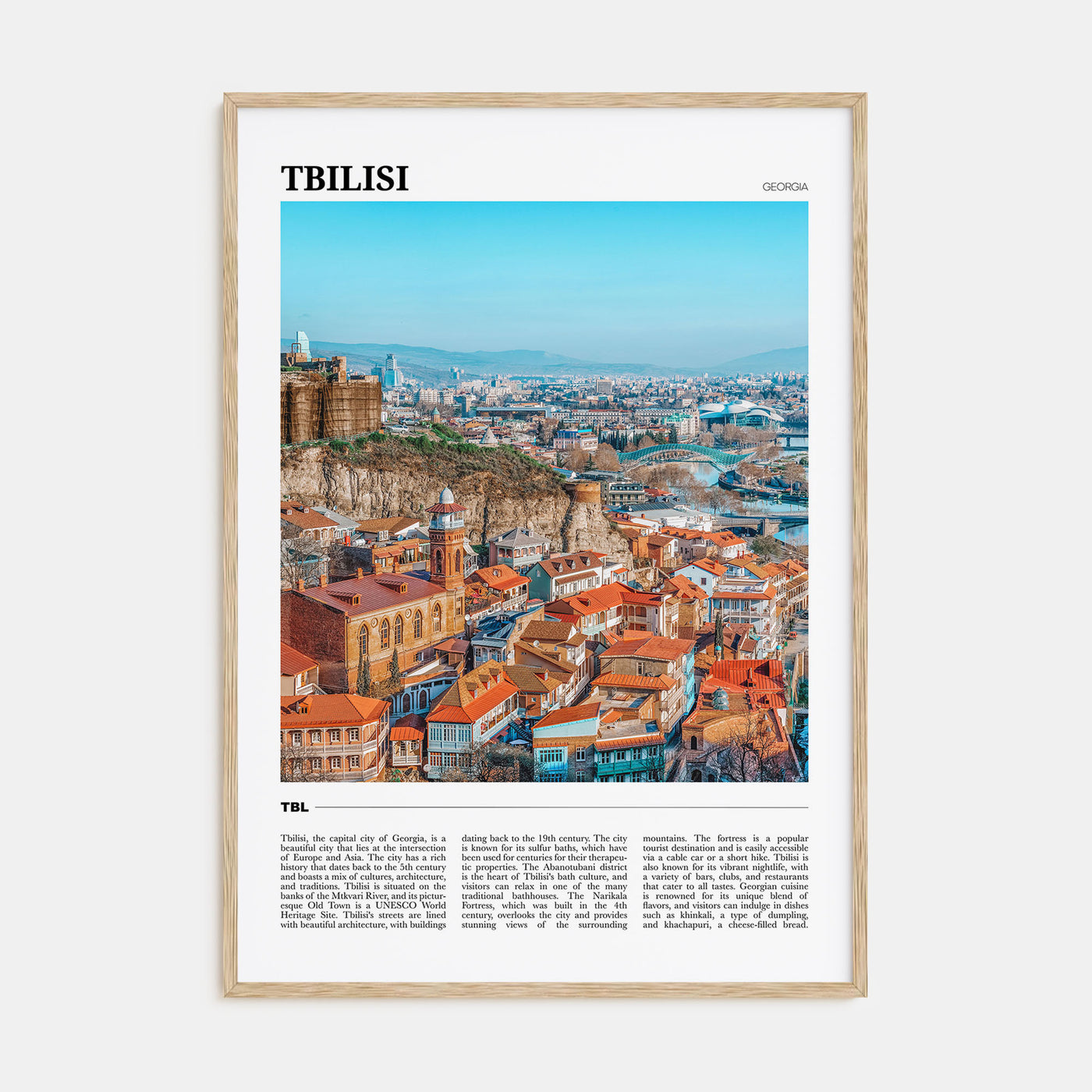 Tbilisi Travel Color Poster