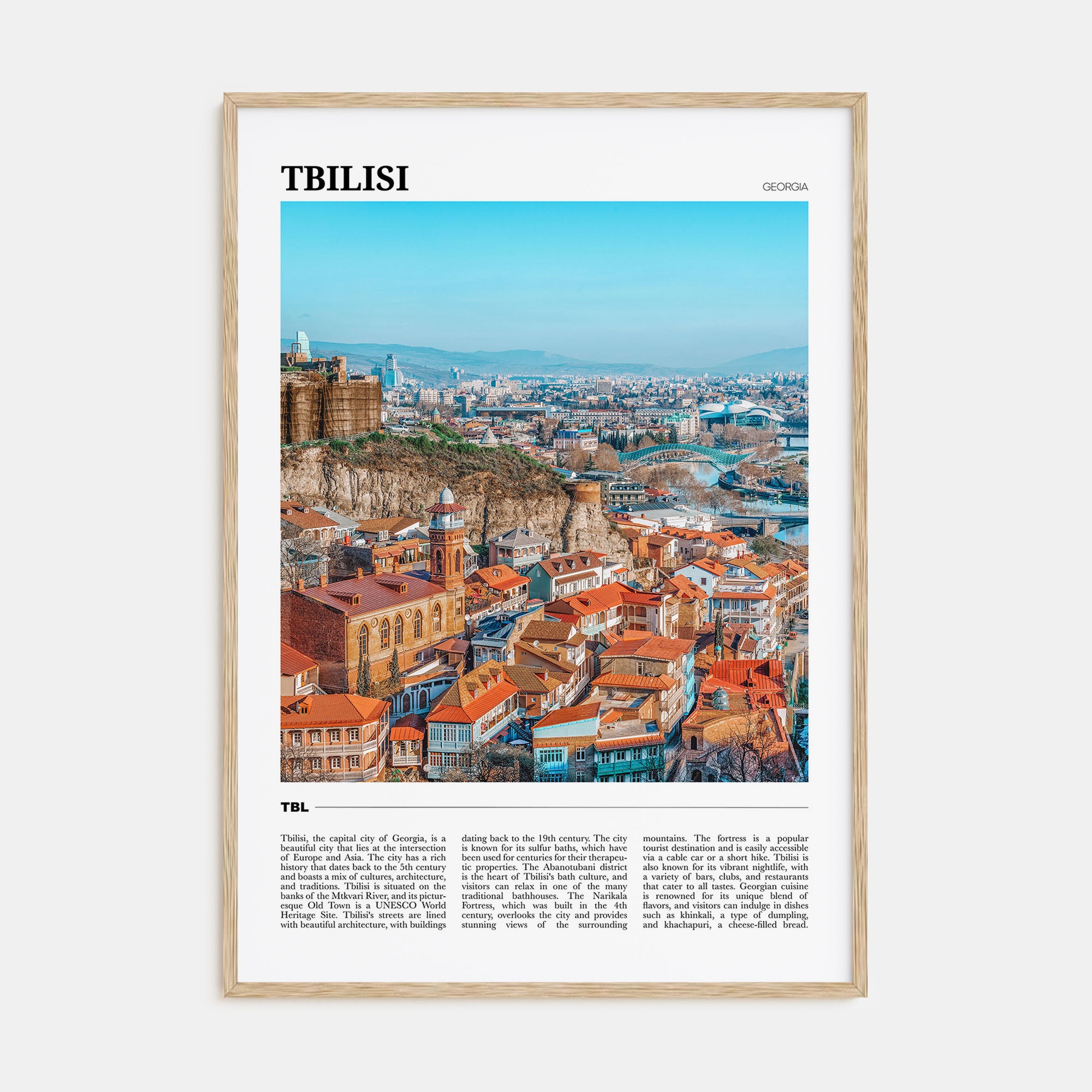 Tbilisi Travel Color Poster