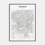 Tehran Map Portrait Poster