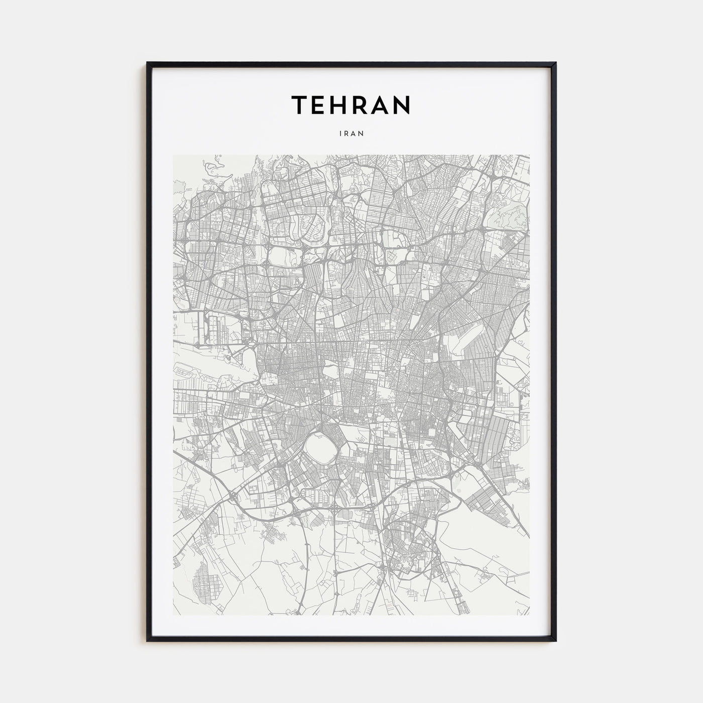 Tehran Map Portrait Poster