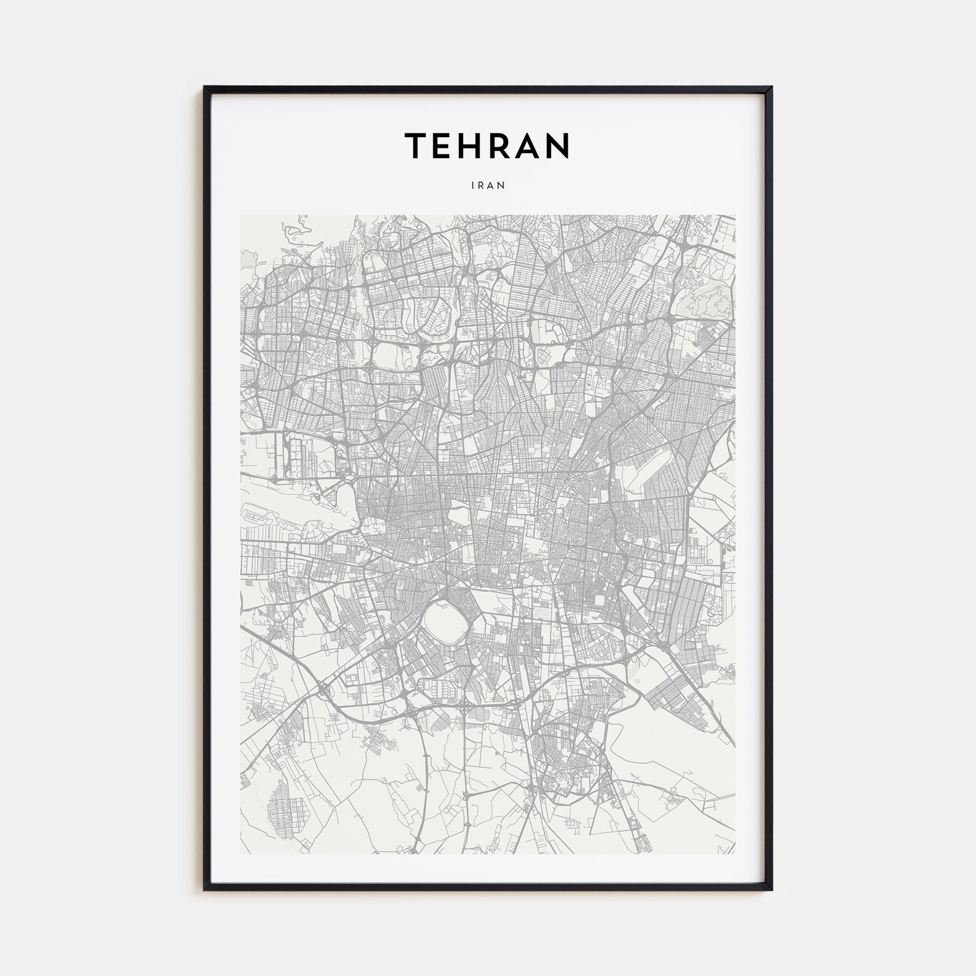 Tehran Map Portrait Poster