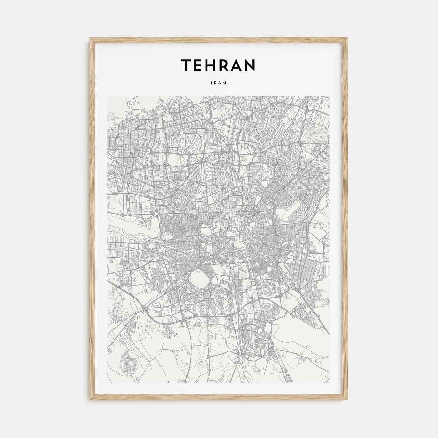 Tehran Map Portrait Poster