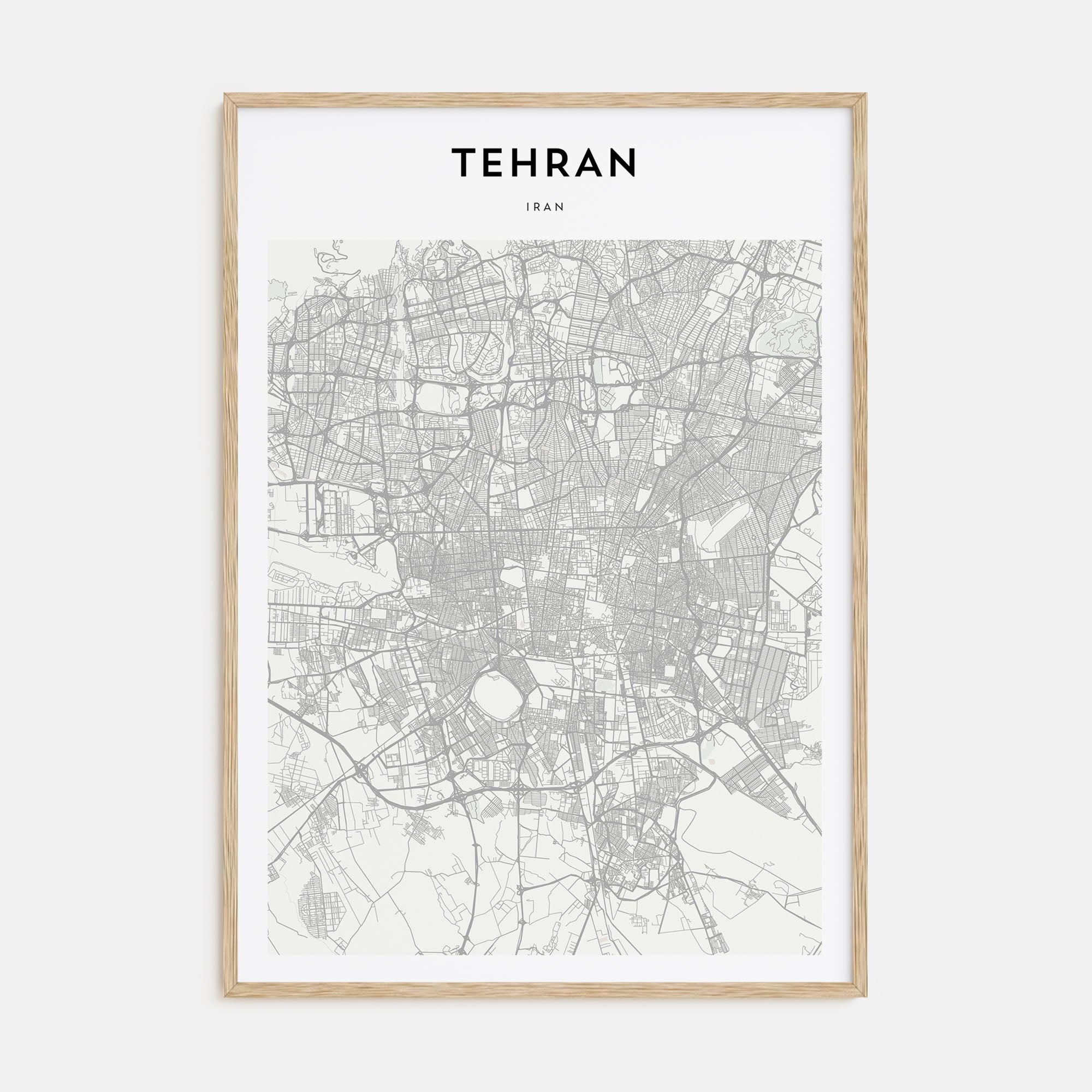 Tehran Map Portrait Poster