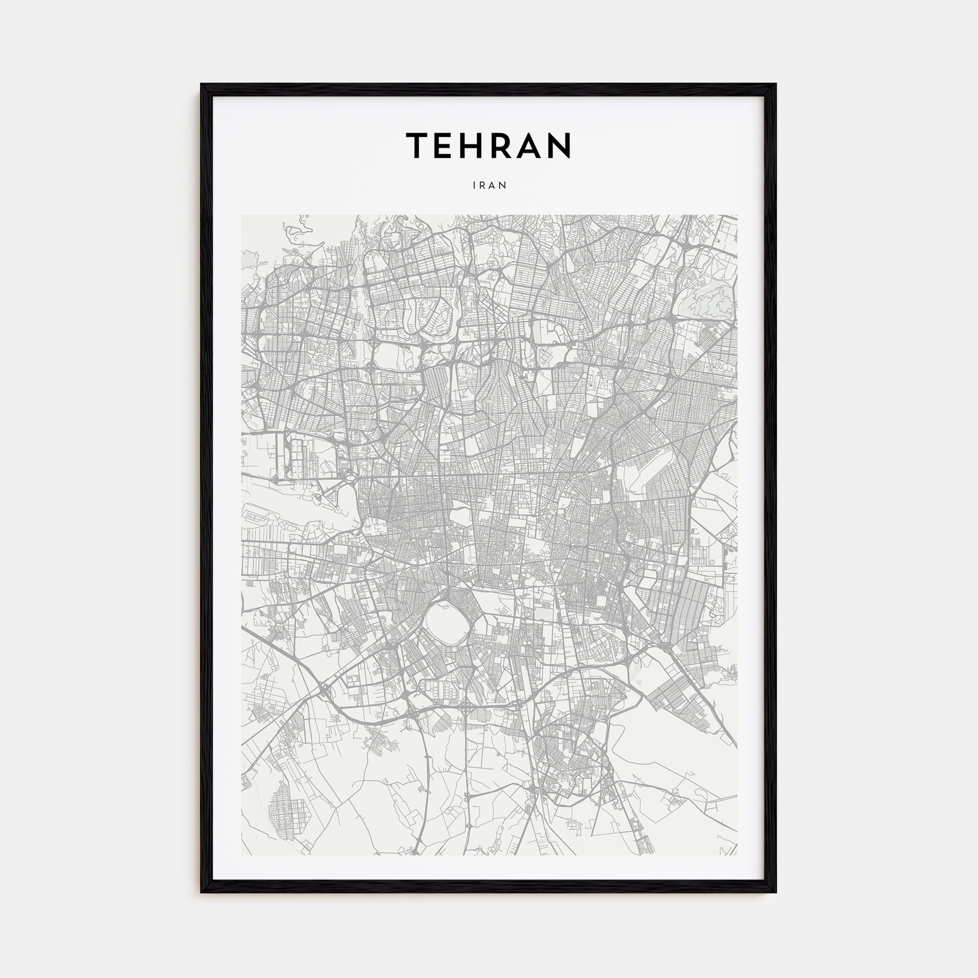 Tehran Map Portrait Poster