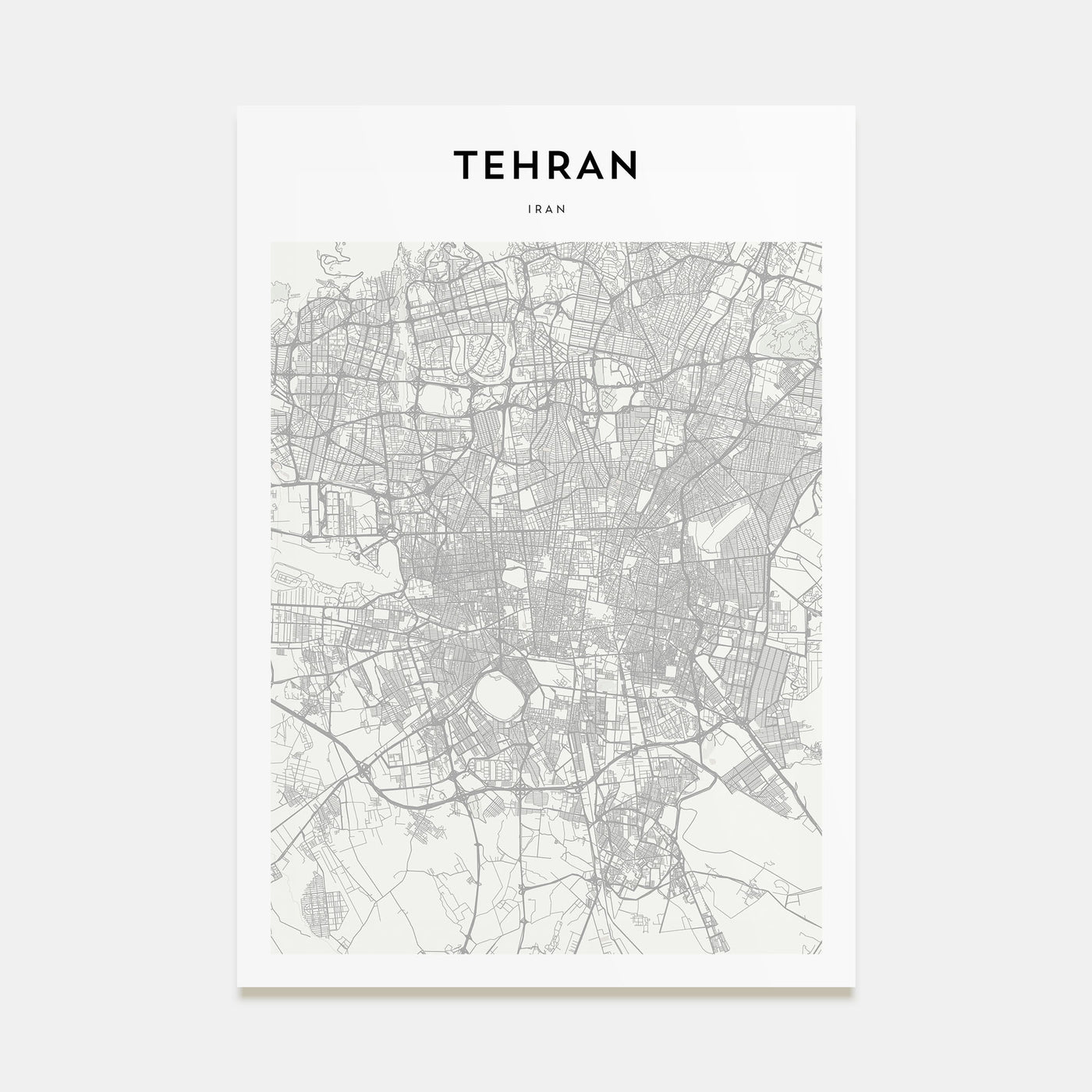 Tehran Map Portrait Poster